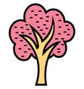 Cypress Isolated Vector Icon that can be easily modified or edit