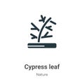 Cypress leaf vector icon on white background. Flat vector cypress leaf icon symbol sign from modern nature collection for mobile