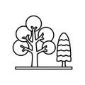 Cypress Line Style vector icon which can easily modify or edit