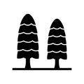 Cypress tree Glyph Style vector icon which can easily modify or edit Royalty Free Stock Photo