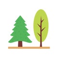 Cypress tree Line Style vector icon which can easily modify or edit