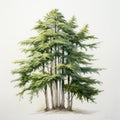 Cypress Tree Watercolor Painting By Beatrice Potter