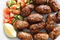 Cypriot Lamb and Pork Sausages. Sheftalia, Traditional Cypriot food.