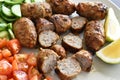 Cypriot Lamb and Pork Sausages. Sheftalia, Traditional Cypriot food.