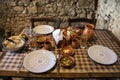 Cypriot meze in traditional taverna