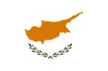 Cypriot national flag, official flag of Cyprus accurate colors