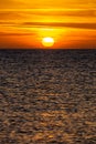 Cyprus beautiful sunset at the sea with rocks and cloudy sky Royalty Free Stock Photo