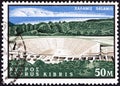CYPRUS - CIRCA 1964: A stamp printed in Cyprus shows theatre, Salamis, circa 1964.