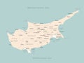 Cyprus - detailed map with administrative divisions country