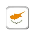 Cyprus flag button icon isolated on white background