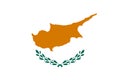 Cyprus flag in official colors and with aspect ratio of 2:3