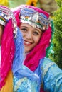 Cyprus folkdancer portrait in colorful dress Royalty Free Stock Photo