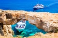Cyprus island - boat trips in groats and caves.