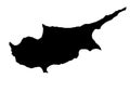 Cyprus Island State Map Vector silhouette