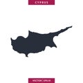 Cyprus Map. High detailed map vector in white background.