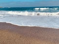 Cyprus Mediterranean Sea coast. Beach in Paphos district coral bay region Royalty Free Stock Photo