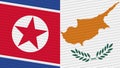 Cyprus and North Korea Two Half Flags Together