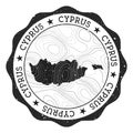 Cyprus outdoor stamp. Royalty Free Stock Photo
