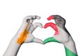 Cyprus Palestine Heart, Hand gesture making heart