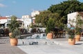 CYPRUS, PAPHOS / SEPTEMBER 02 / 2019 - Caffe Nero Fountain