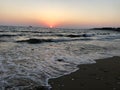 Cyprus shipwreck sunset M/V Demetrios III Royalty Free Stock Photo