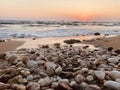 Cyprus shipwreck sunset M/V Demetrios III Royalty Free Stock Photo