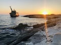 Cyprus shipwreck sunset Edro III