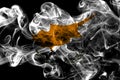 Cyprus smoke flag, island country in the Eastern Mediterranean Royalty Free Stock Photo