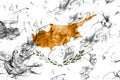 Cyprus smoke flag, island country in the Eastern Mediterranean Royalty Free Stock Photo