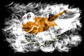 Cyprus smoke flag, island country in the Eastern Mediterranean Royalty Free Stock Photo