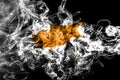 Cyprus smoke flag,  island country in the Eastern Mediterranean Royalty Free Stock Photo