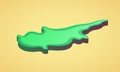 Cyprus - Stylized 3D map Royalty Free Stock Photo