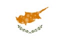 Cyprus winter snowflakes flag