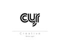 CYR Creative Unique Modern Letter Logo Design Royalty Free Stock Photo