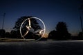 Cyr wheel performance session Royalty Free Stock Photo