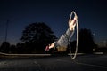 Cyr wheel performance session Royalty Free Stock Photo
