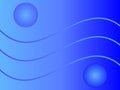 cyrcle and line art on gradient blue background Royalty Free Stock Photo