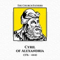 Cyril of Alexandria 376 Ã¢â¬â 444 was the Patriarch of Alexandria from 412 to 444. He was enthroned when the city was at the height