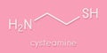 Cysteamine drug molecule. Skeletal formula.