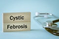 Cystic fibrosis,CF a rare genetic disease that affects the lungs, but also the pancreas, liver, kidneys and intestines. Royalty Free Stock Photo