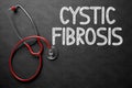 Cystic Fibrosis on Chalkboard. 3D Illustration.