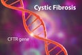 Cystic fibrosis, a genetic disorder caused by mutation in the CFTR gene, 3D illustration