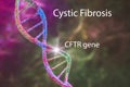 Cystic fibrosis, a genetic disorder caused by mutation in the CFTR gene, 3D illustration