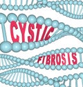 Cystic Fibrosis - Words in DNA Royalty Free Stock Photo