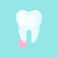 Cystic tooth, cute colorful vector icon illustration