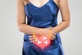 Cystitis symptoms with woman