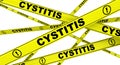 Cystitis. Yellow warning tapes