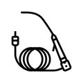 cystoscope urology line icon vector illustration Royalty Free Stock Photo