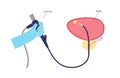 Cystoscopy examination concept