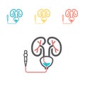 Cystoscopy line icon. Vector signs for web graphics Royalty Free Stock Photo